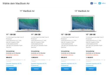 Apple MacBook Air: Modelle erhalten "Haswell Refresh"-Upgrade