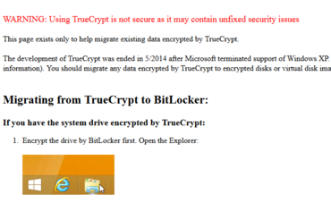 Meldung truecrypt.org