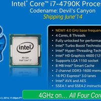 Intel Devils Canyon Core-i7 4790K
