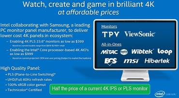 Intel und Samsung arbeiten an günstigen 4K-Bildschirmen