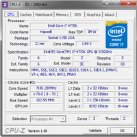 Intel Core i7-4770K auf ASRock Z97-Platine auf über 7 GHz übertaktet
